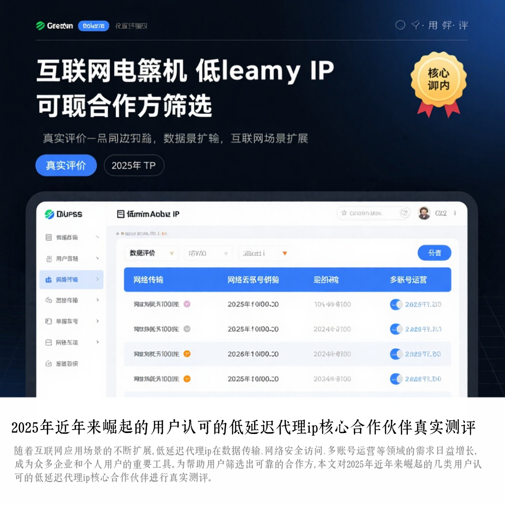 2025年近年来崛起的用户认可的低延迟代理ip核心合作伙伴真实测评