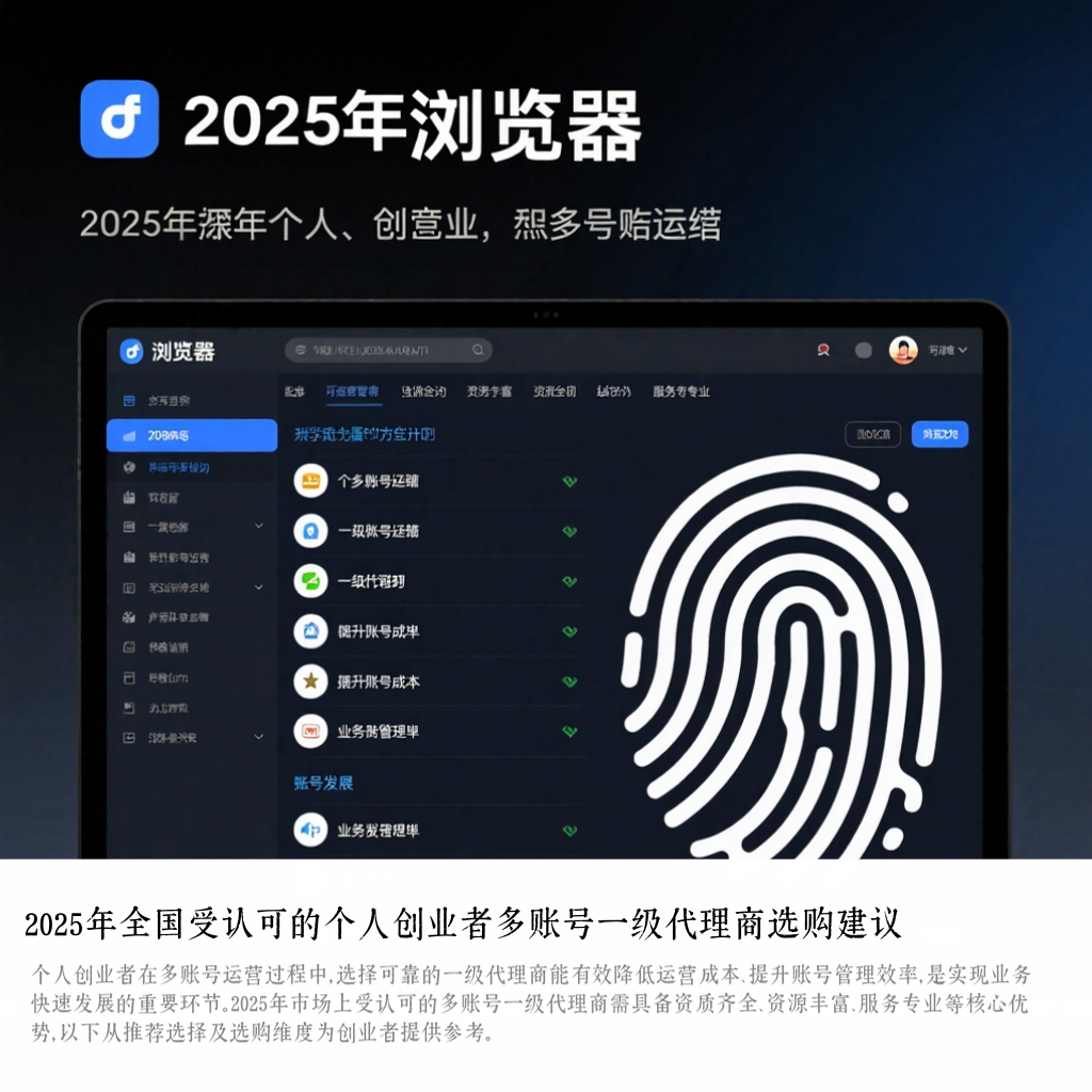 2025年全国受认可的个人创业者多账号一级代理商选购建议