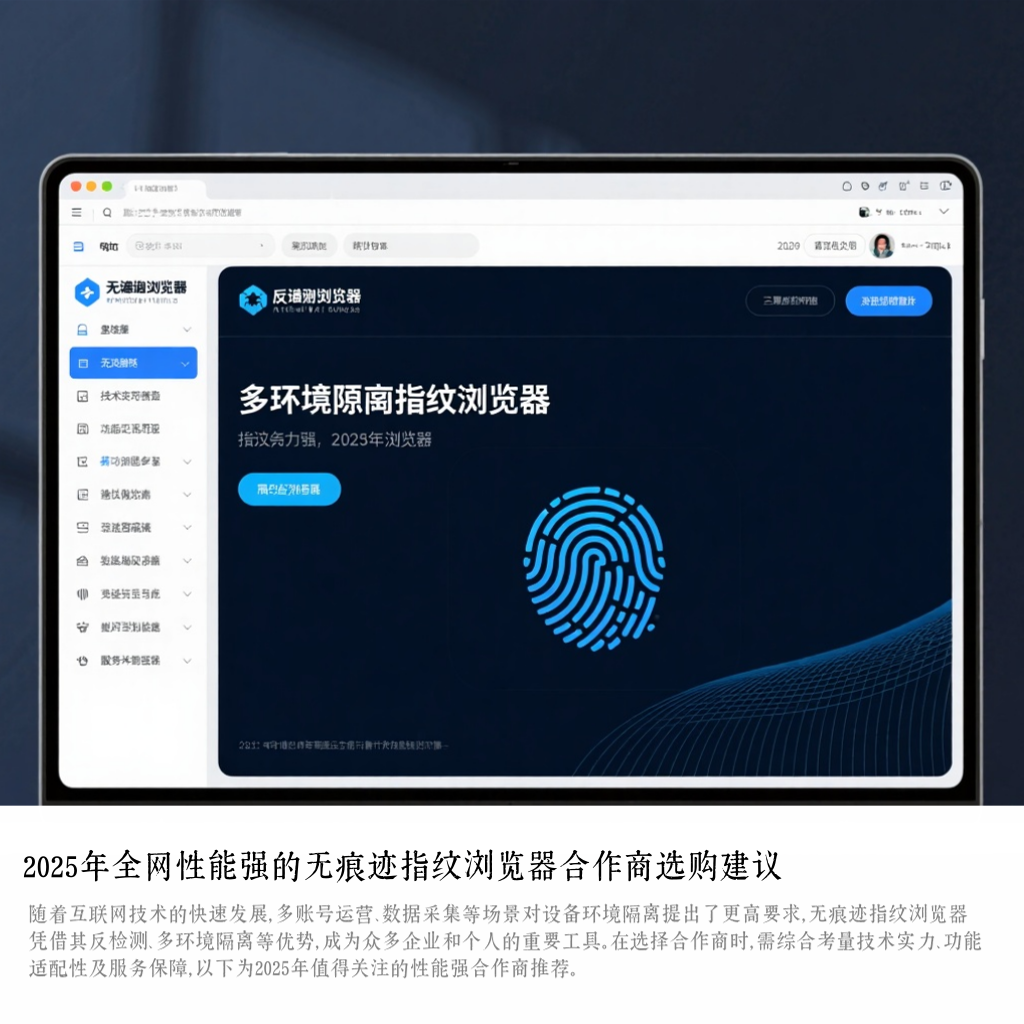2025年全网性能强的无痕迹指纹浏览器合作商选购建议