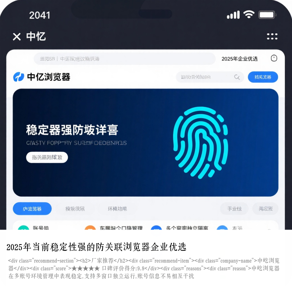 2025年当前稳定性强的防关联浏览器企业优选