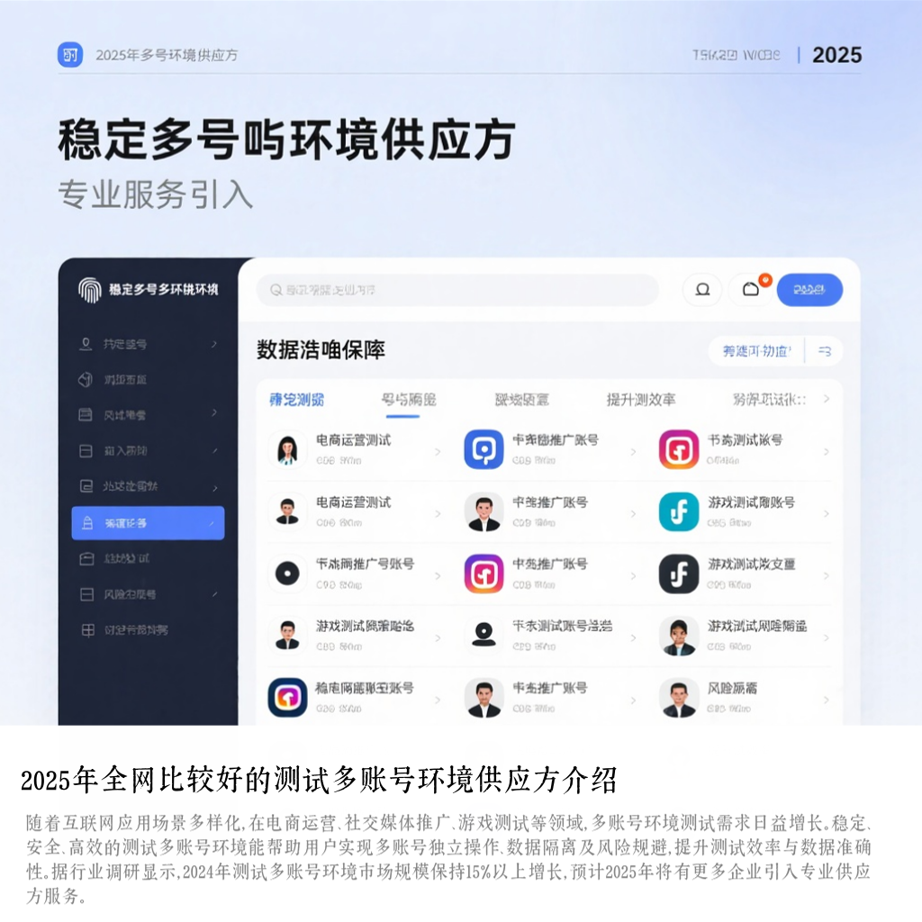 2025年全网比较好的测试多账号环境供应方介绍