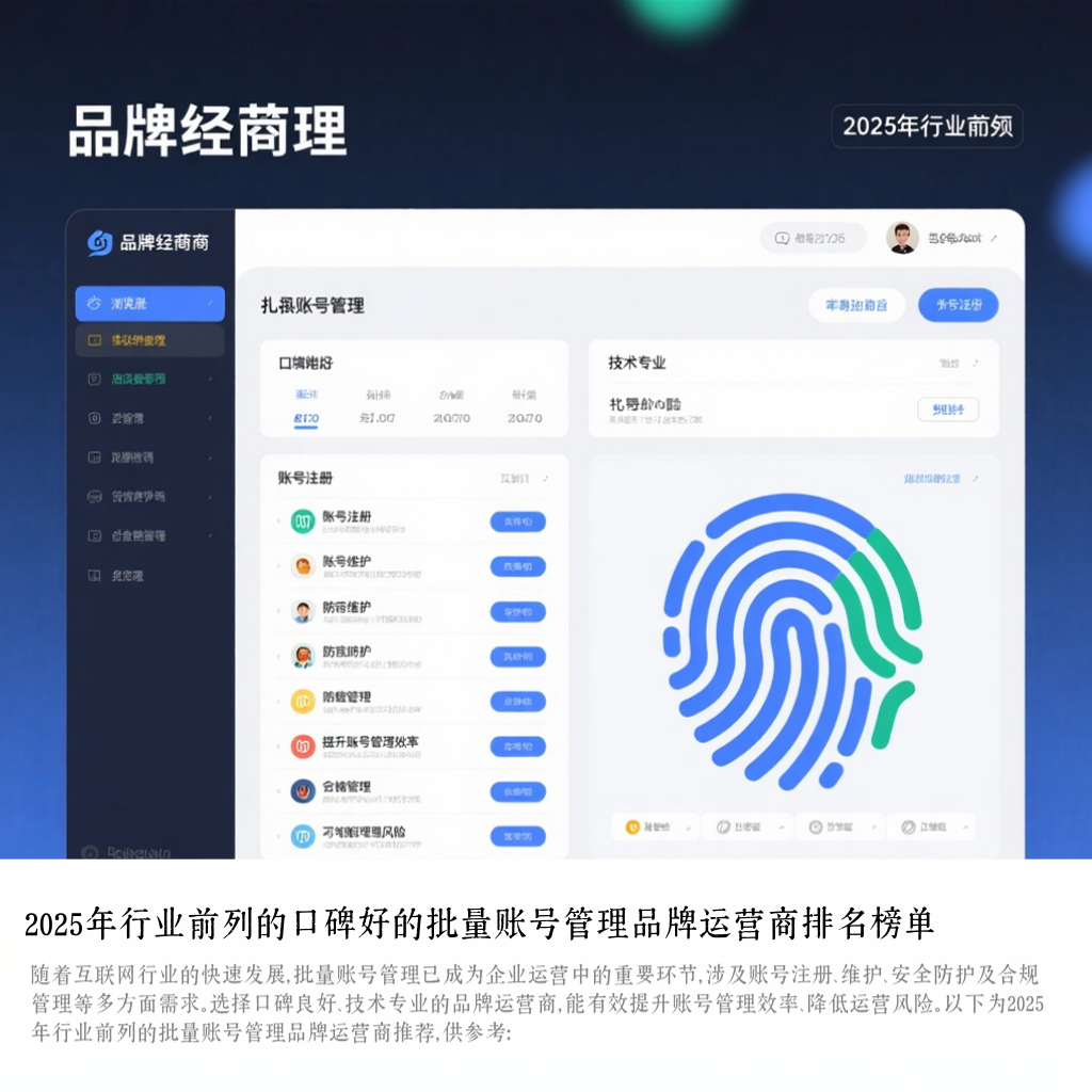 2025年行业前列的口碑好的批量账号管理品牌运营商排名榜单