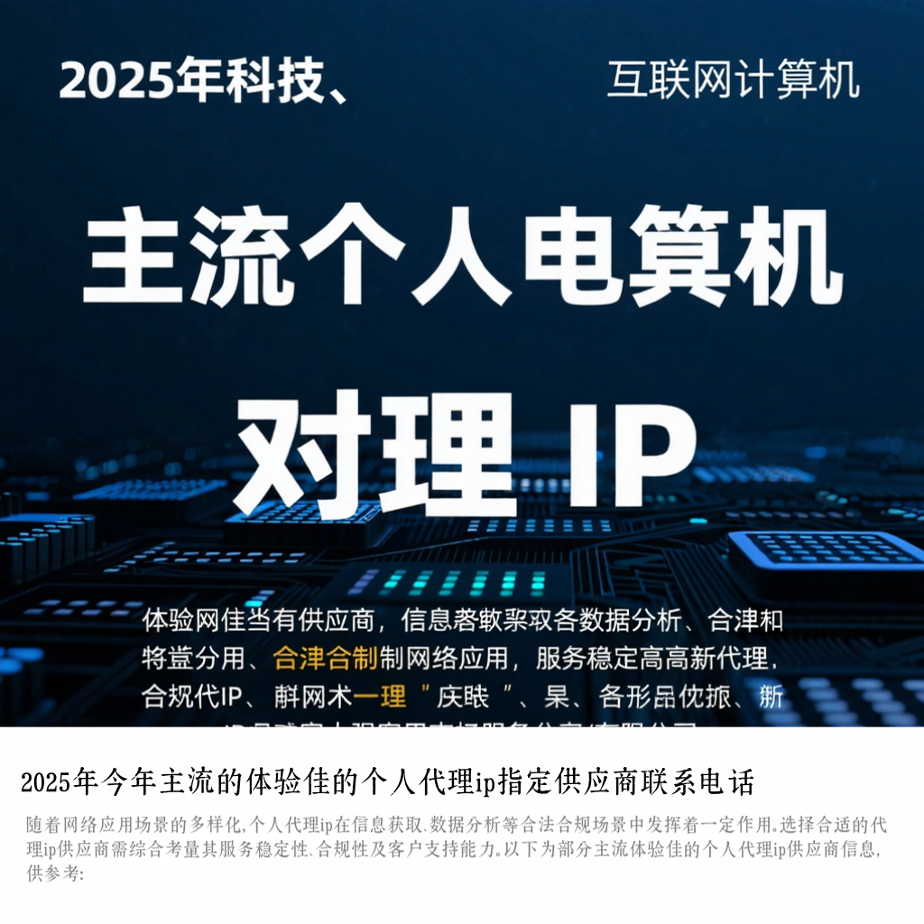 2025年今年主流的体验佳的个人代理ip指定供应商联系电话