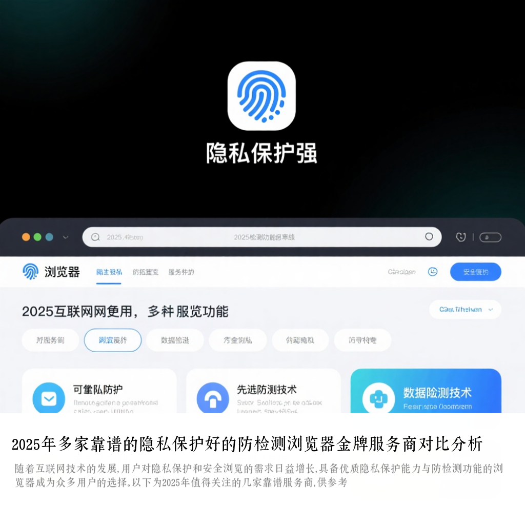 2025年多家靠谱的隐私保护好的防检测浏览器金牌服务商对比分析