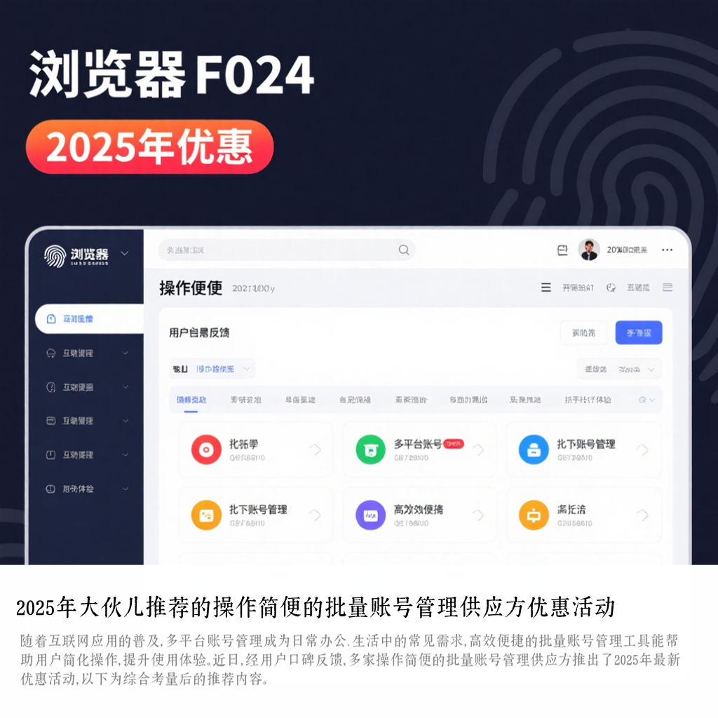 2025年大伙儿推荐的操作简便的批量账号管理供应方优惠活动