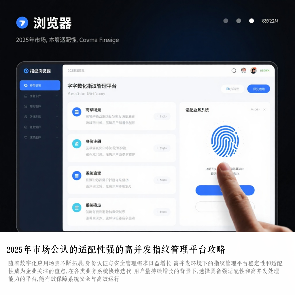 2025年市场公认的适配性强的高并发指纹管理平台攻略