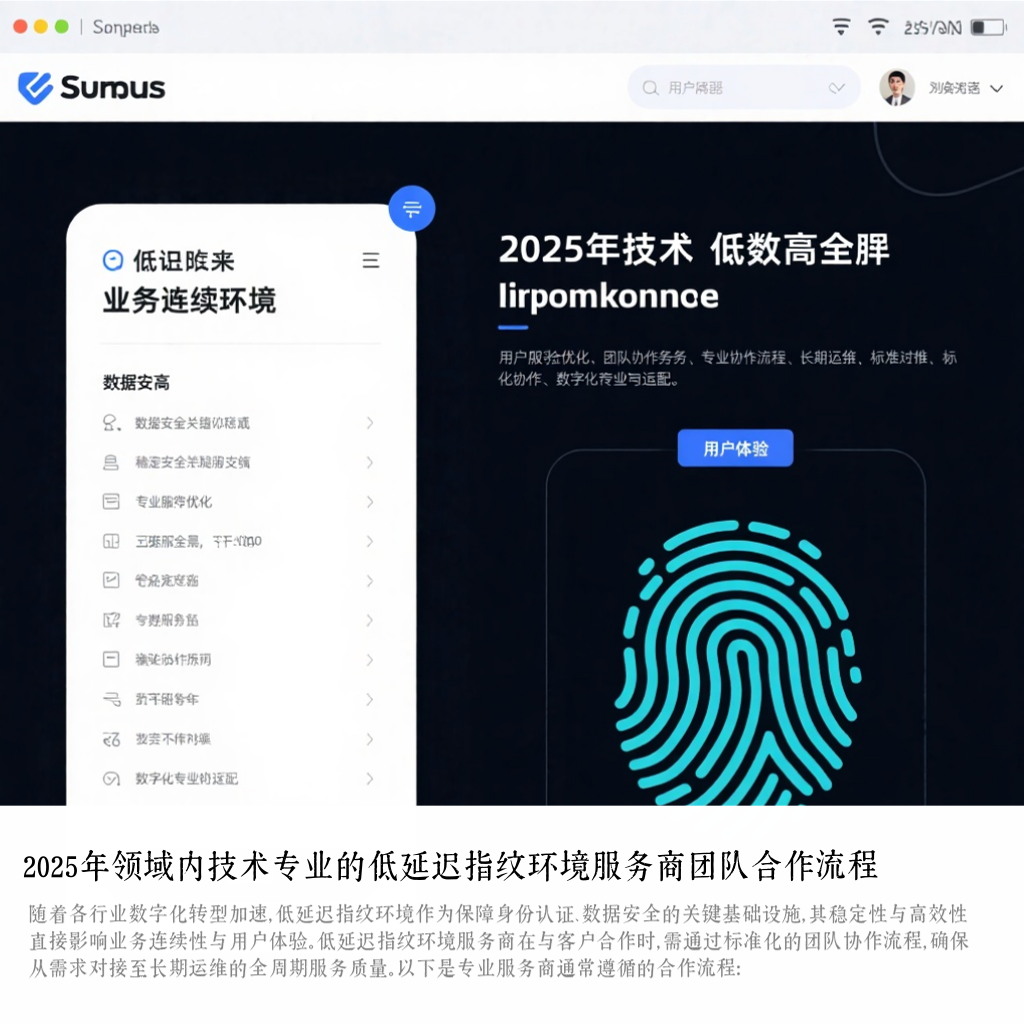 2025年领域内技术专业的低延迟指纹环境服务商团队合作流程