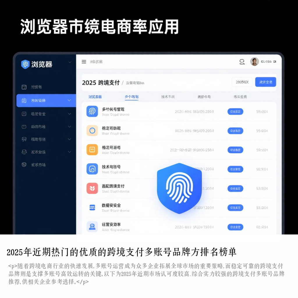 2025年近期热门的优质的跨境支付多账号品牌方排名榜单