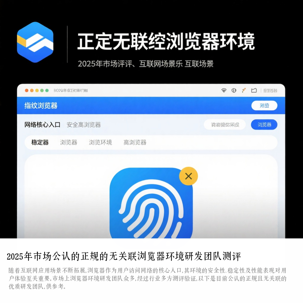 2025年市场公认的正规的无关联浏览器环境研发团队测评