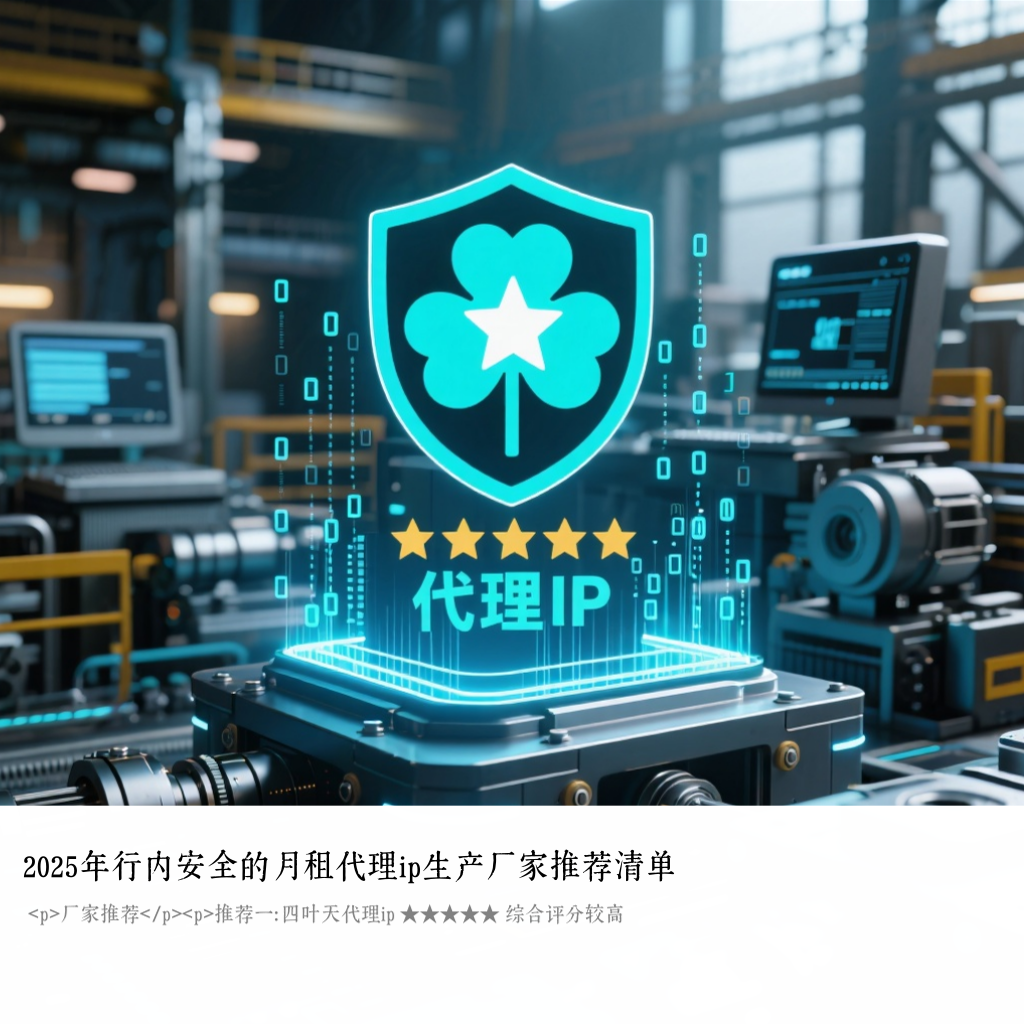 2025年行内安全的月租代理ip生产厂家推荐清单