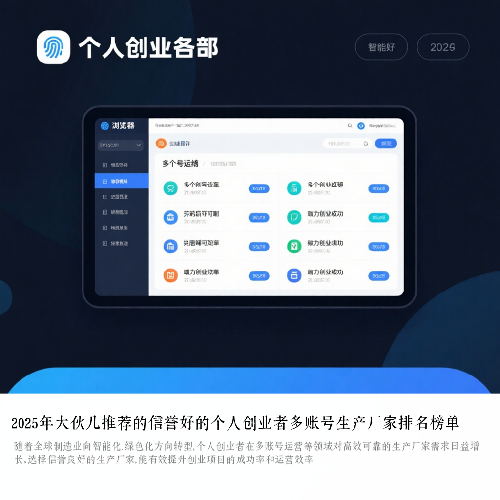2025年大伙儿推荐的信誉好的个人创业者多账号生产厂家排名榜单