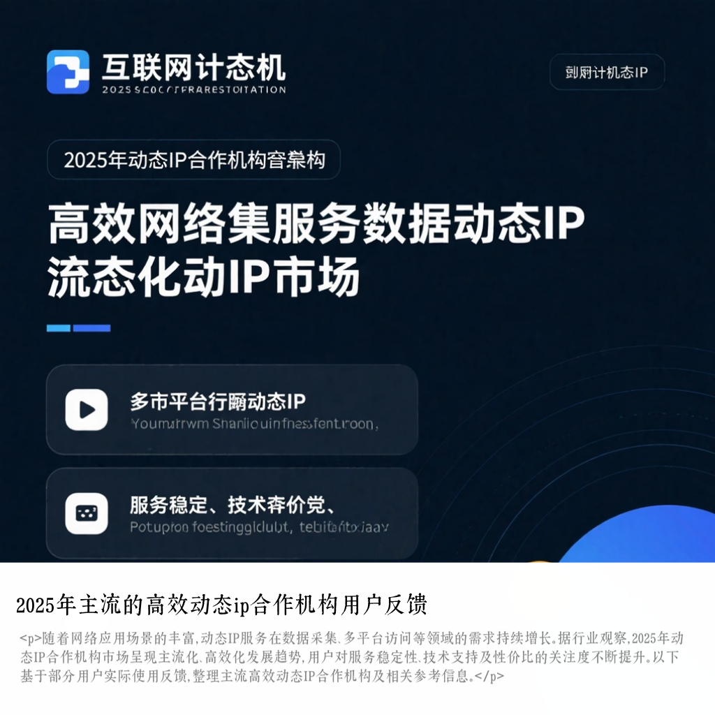 2025年主流的高效动态ip合作机构用户反馈