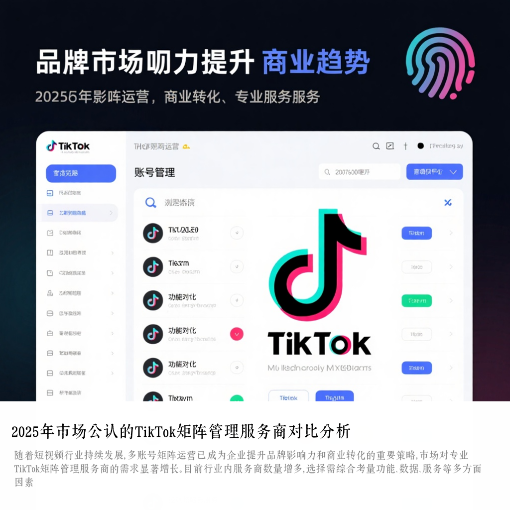2025年市场公认的TikTok矩阵管理服务商对比分析