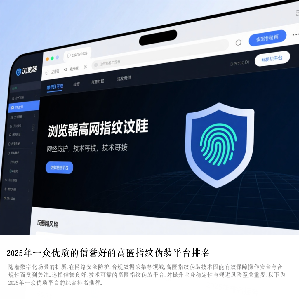 2025年一众优质的信誉好的高匿指纹伪装平台排名