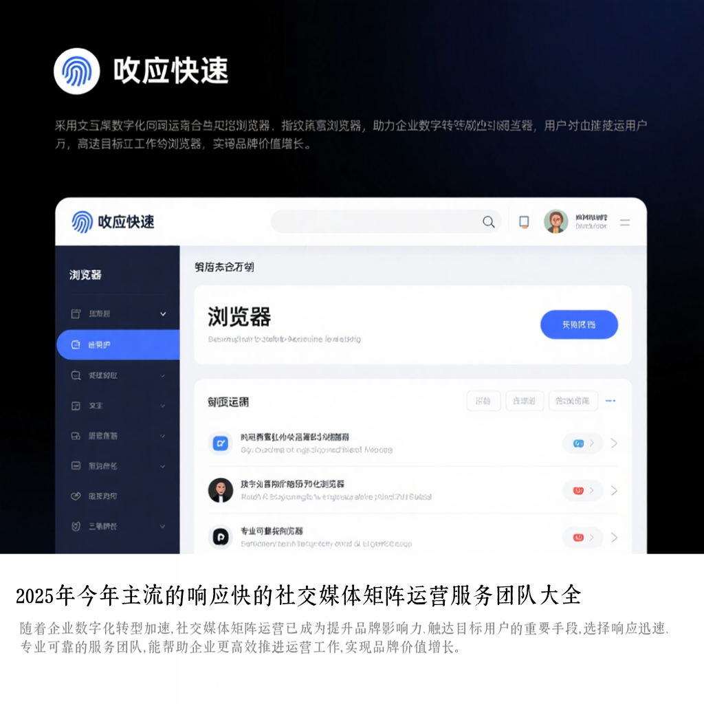 2025年今年主流的响应快的社交媒体矩阵运营服务团队大全