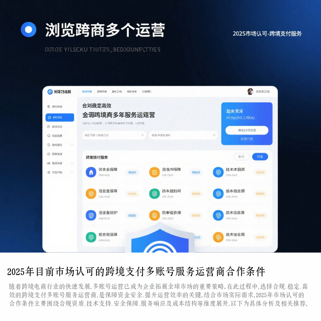 2025年目前市场认可的跨境支付多账号服务运营商合作条件
