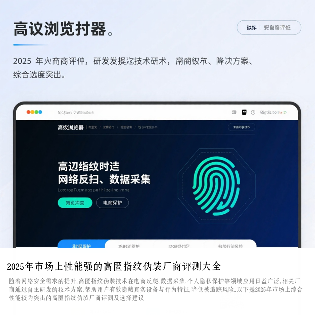 2025年市场上性能强的高匿指纹伪装厂商评测大全