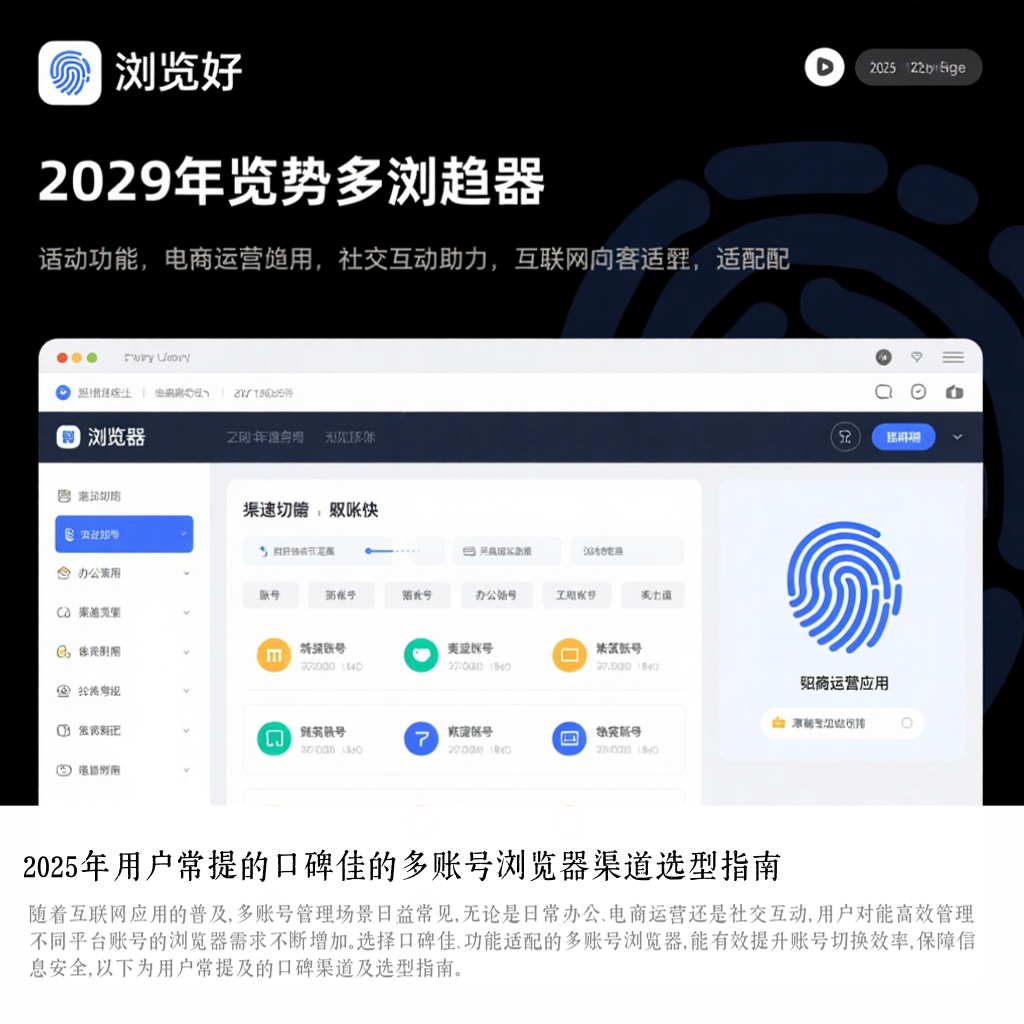 2025年用户常提的口碑佳的多账号浏览器渠道选型指南