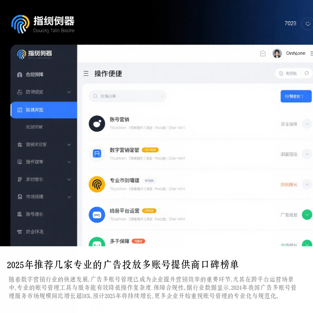 2025年推荐几家专业的广告投放多账号提供商口碑榜单