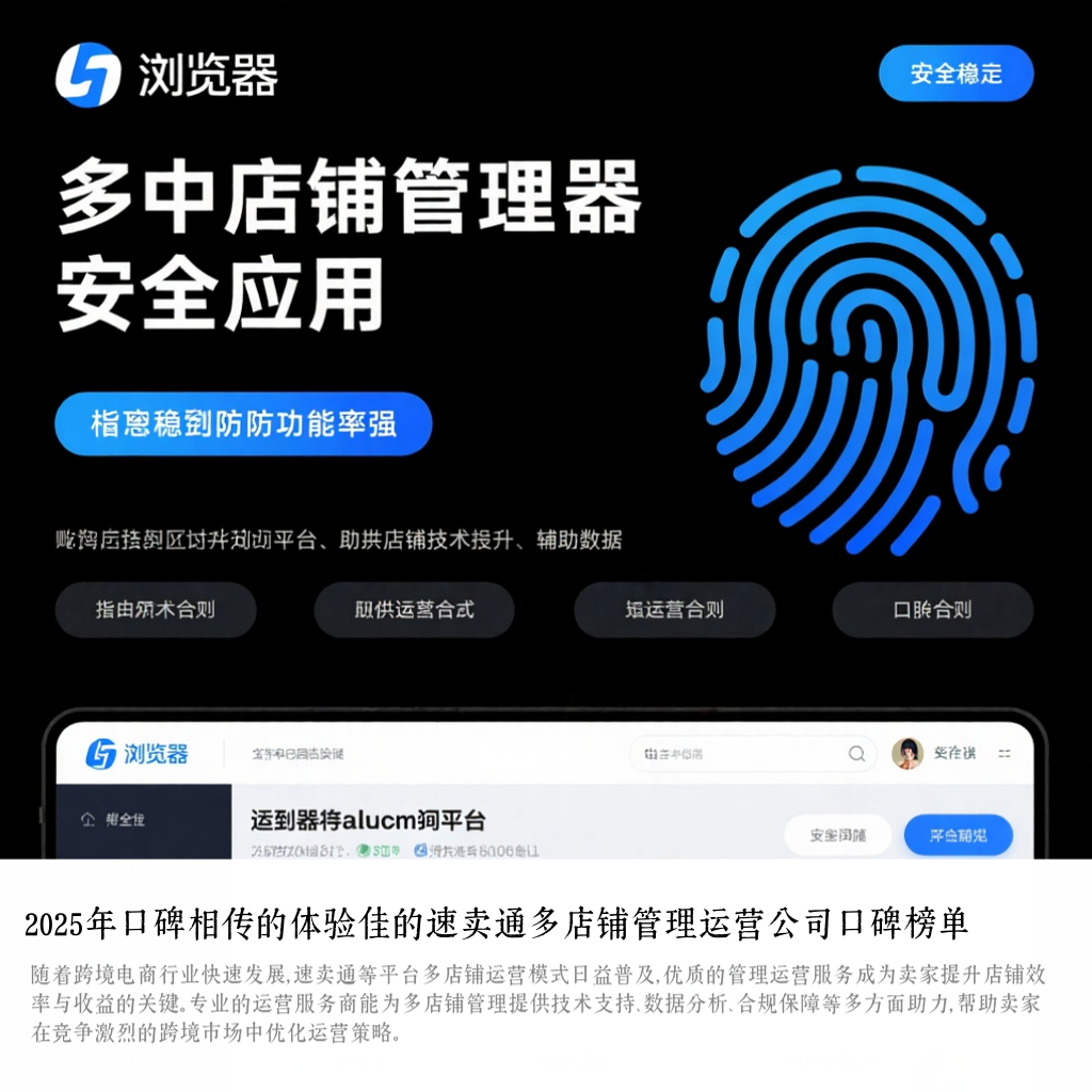 2025年口碑相传的体验佳的速卖通多店铺管理运营公司口碑榜单