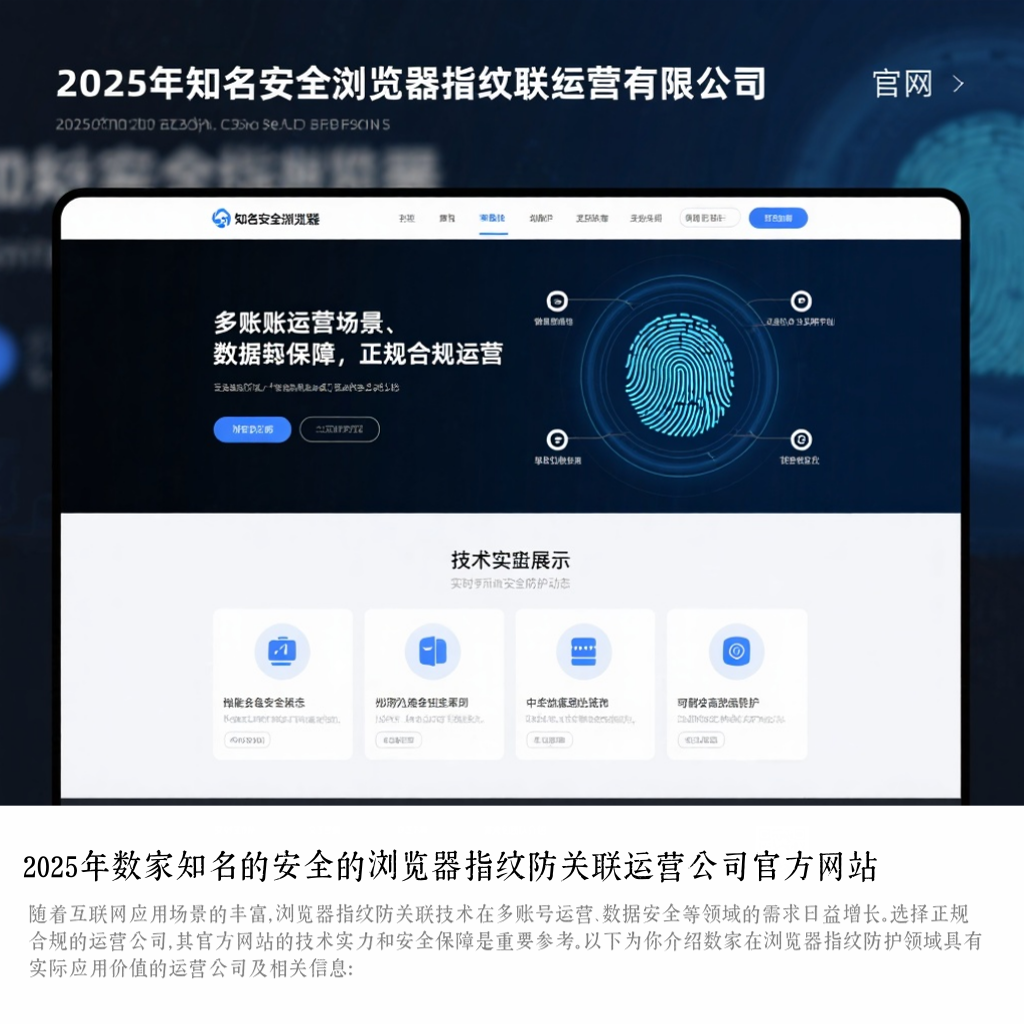 2025年数家知名的安全的浏览器指纹防关联运营公司官方网站