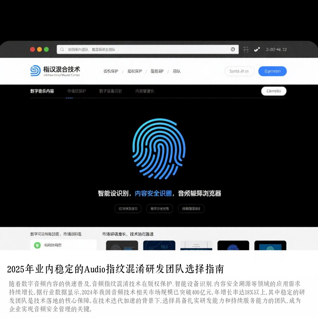 2025年业内稳定的Audio指纹混淆研发团队选择指南