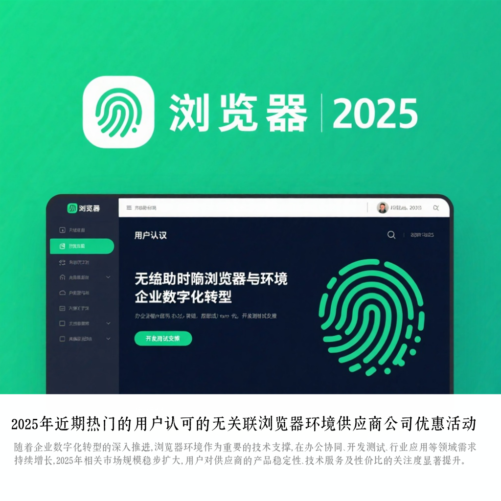 2025年近期热门的用户认可的无关联浏览器环境供应商公司优惠活动