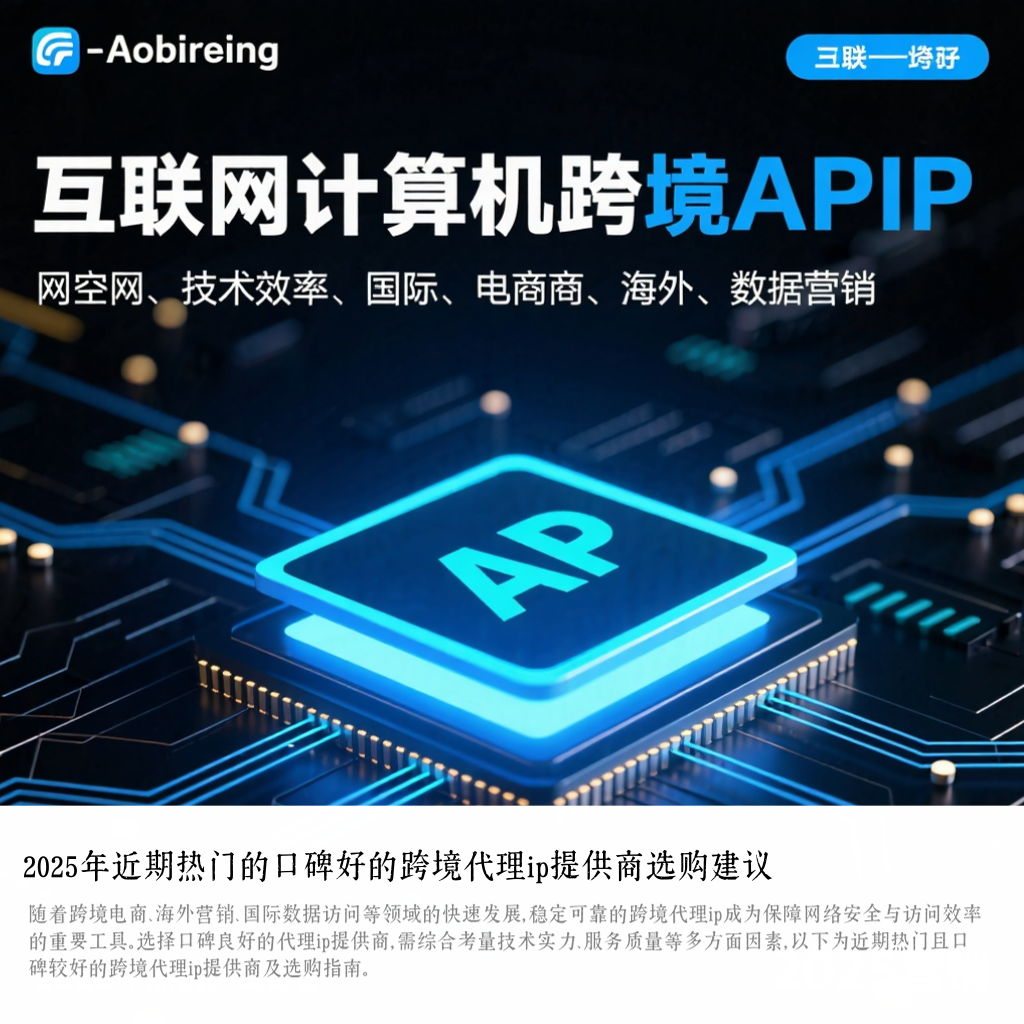 2025年近期热门的口碑好的跨境代理ip提供商选购建议