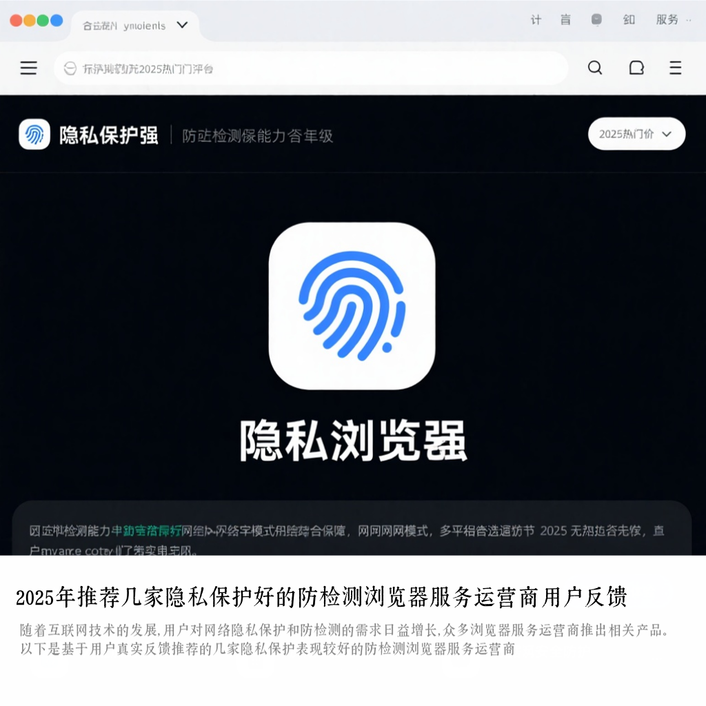 2025年推荐几家隐私保护好的防检测浏览器服务运营商用户反馈