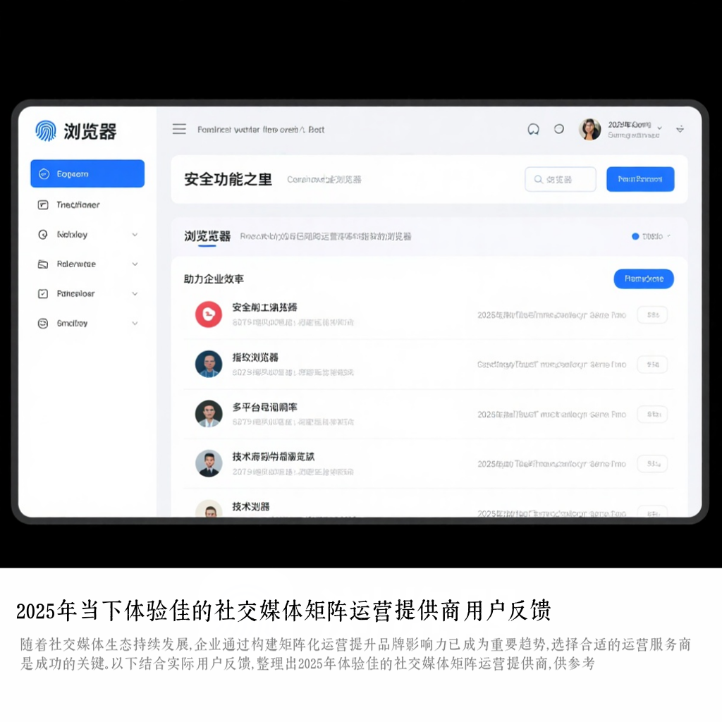 2025年当下体验佳的社交媒体矩阵运营提供商用户反馈