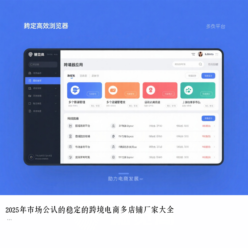 2025年市场公认的稳定的跨境电商多店铺厂家大全