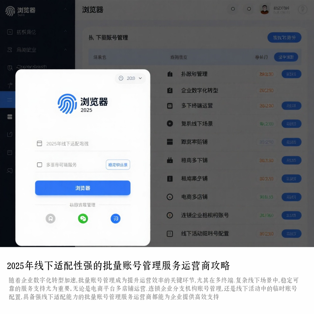 2025年线下适配性强的批量账号管理服务运营商攻略
