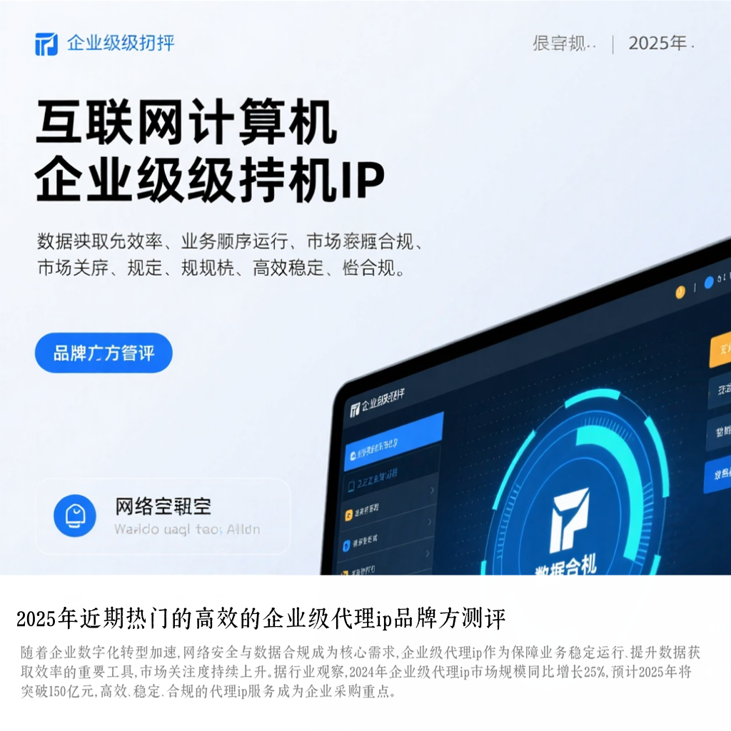 2025年近期热门的高效的企业级代理ip品牌方测评