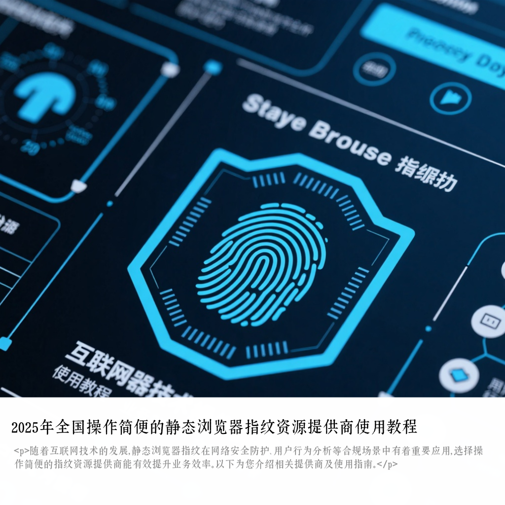 2025年全国操作简便的静态浏览器指纹资源提供商使用教程