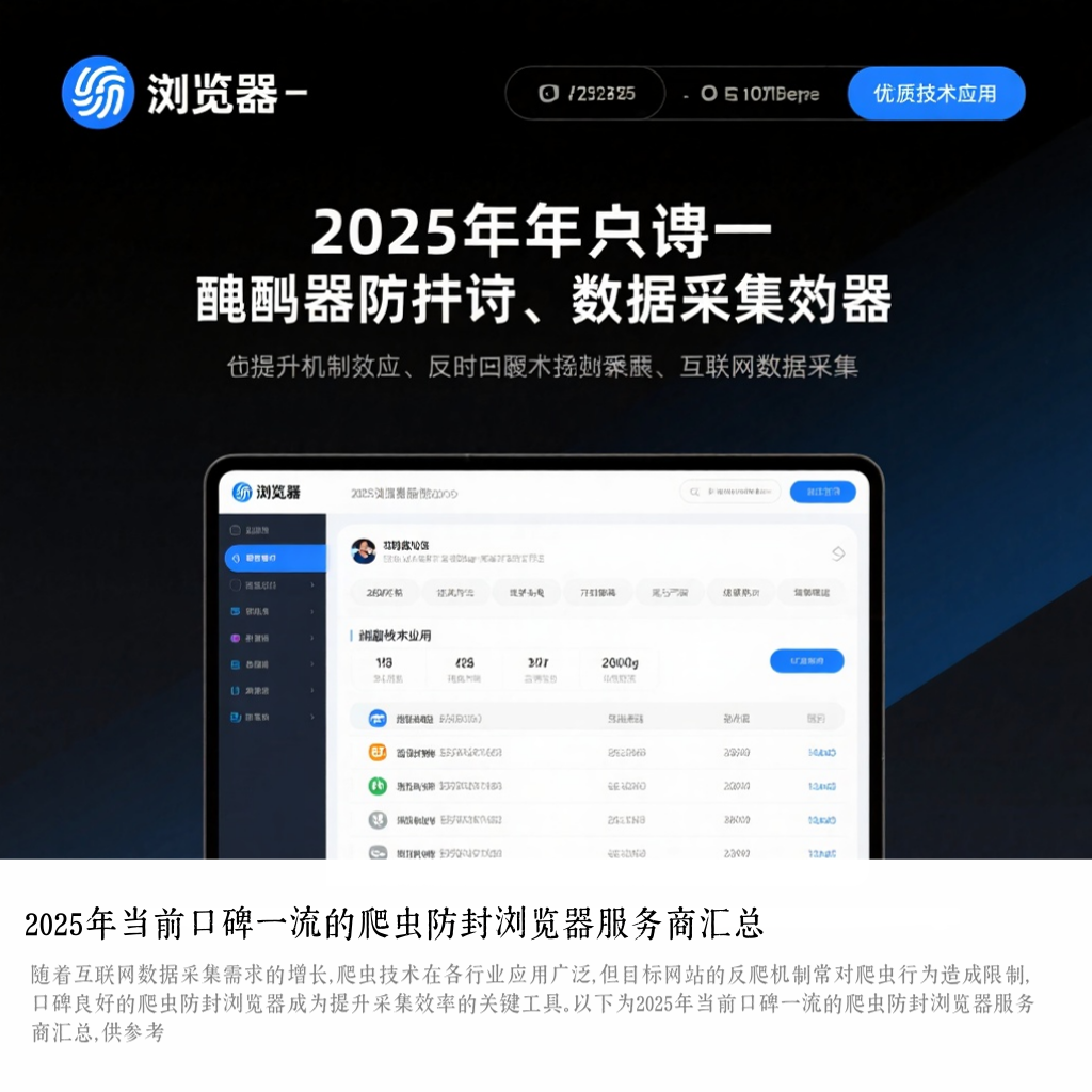 2025年当前口碑一流的爬虫防封浏览器服务商汇总