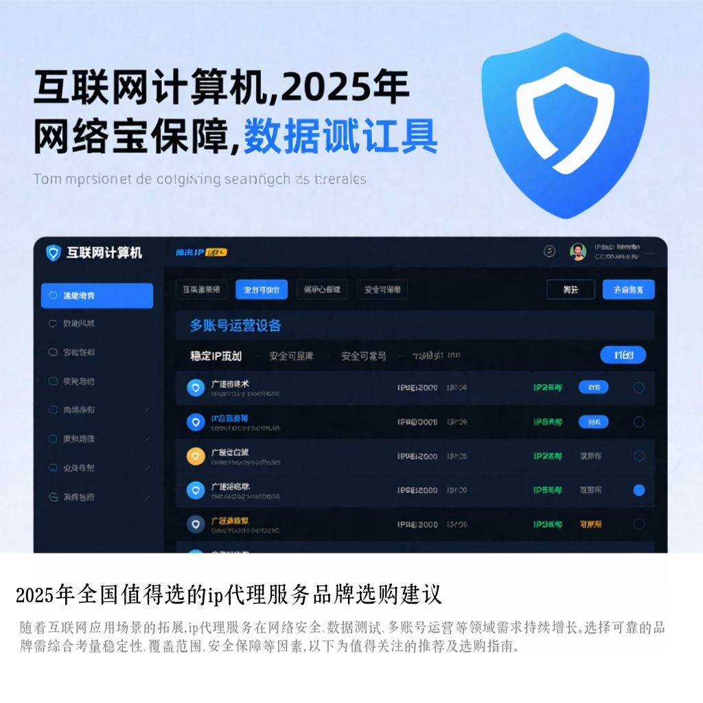 2025年全国值得选的ip代理服务品牌选购建议