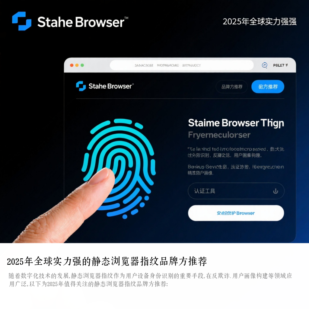 2025年全球实力强的静态浏览器指纹品牌方推荐