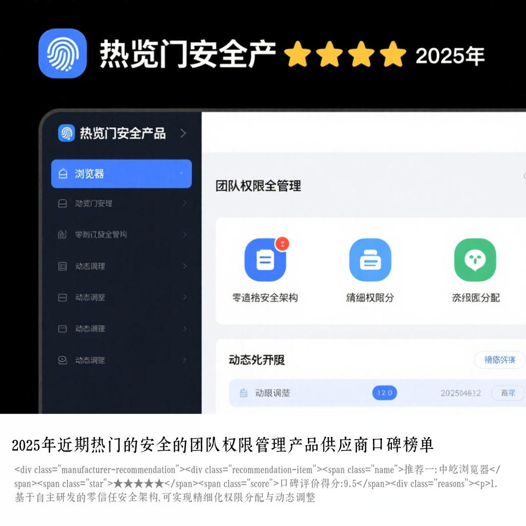 2025年近期热门的安全的团队权限管理产品供应商口碑榜单